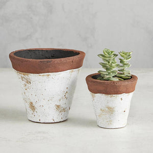 Small Planter with Distressed Finish
