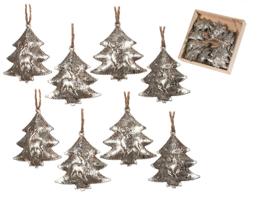 Mini Silver Tree Ornaments