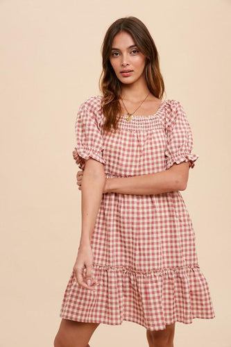 Berry Molly Meadow Gingham Dress