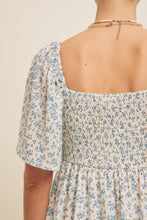 Load image into Gallery viewer, Britney Blue Floral Dress