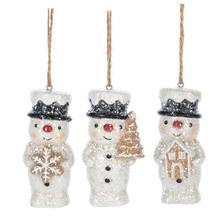 Load image into Gallery viewer, Gingerbread Snowmen Ornaments