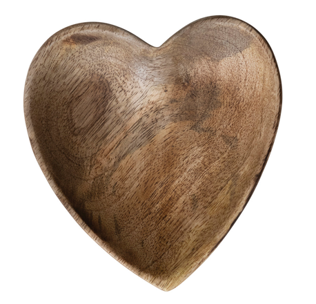 Mango Wood Heart Shaped Dish