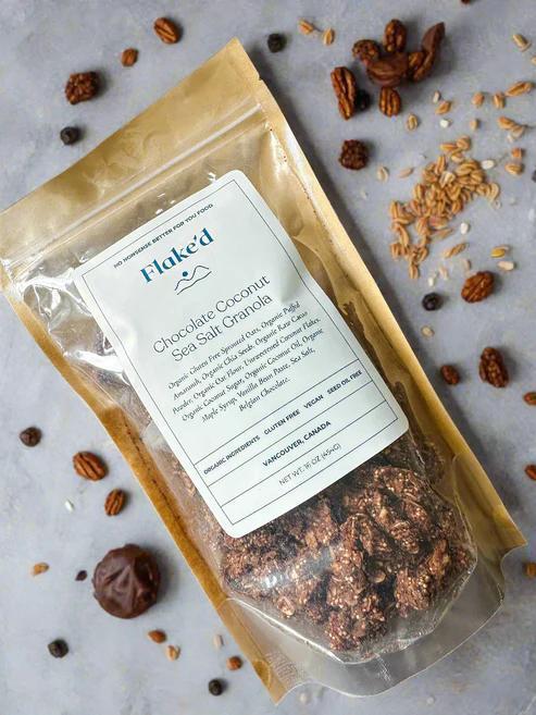 Chocolate Coconut Sea Salt Granola by Flake'd Foods