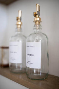 Clear Oil & Vinegar Bottles