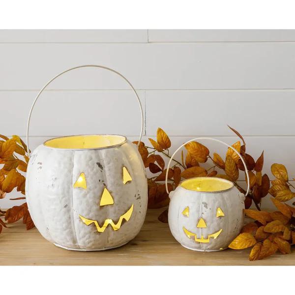 Metal Jack-O-Lantern Pumpkins