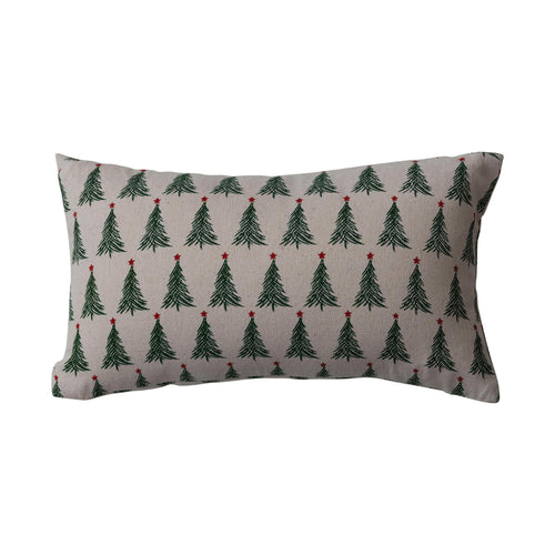 Stonewashed Holiday Tree Lumbar Pillow