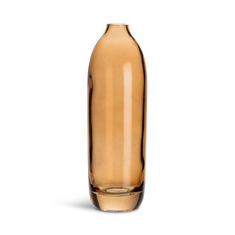Tall Amber Bud Vase