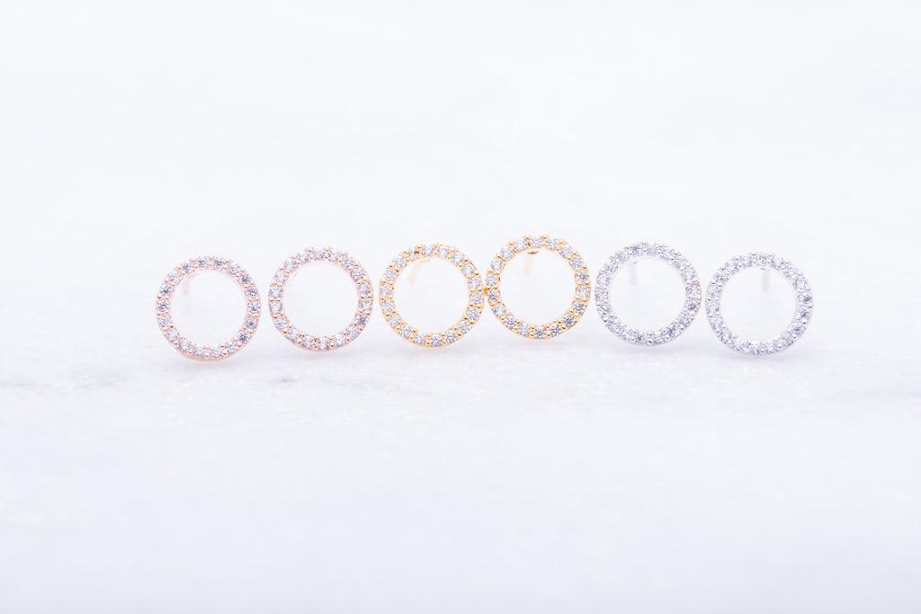 Crystal Circle Studs