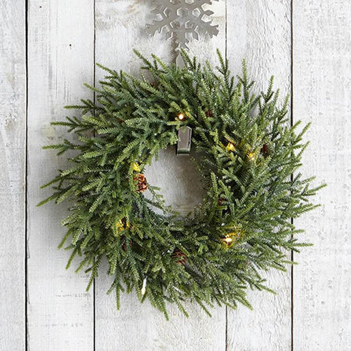 Pinecone LED Wreath