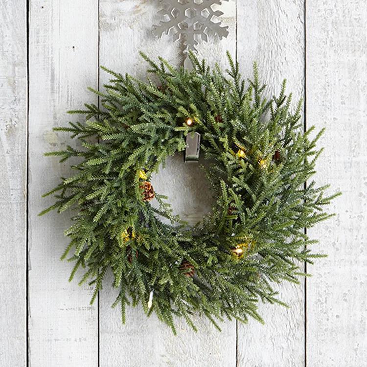 Pinecone LED Wreath