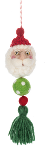 Handcrafted Santa Head Ornaments