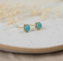 Load image into Gallery viewer, Amazonite Phia Studs