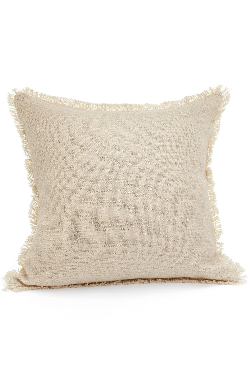 Silver Shimmer Fringe Pillow