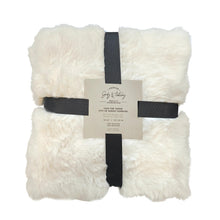 Load image into Gallery viewer, Luxe Cream Faux Fur Throw