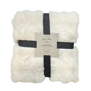 Luxe Cream Faux Fur Throw