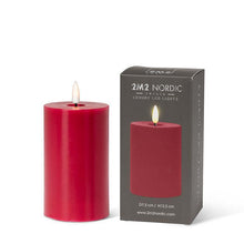 Load image into Gallery viewer, Red Med-Lrg Luxlite Pillar Candle