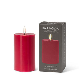 Red Med-Lrg Luxlite Pillar Candle