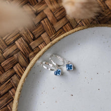 Load image into Gallery viewer, Sky Blue Prism Hoops