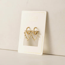 Load image into Gallery viewer, Chapel Heart Hoop Earrings