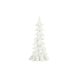 White Gold Wash Resin Spruce Tree