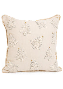 Embroidered Tree & Bell Pillow