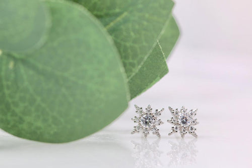 Crystal Snowflake Studs