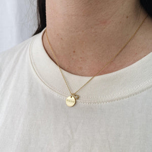 Gold Round MAMA Necklace