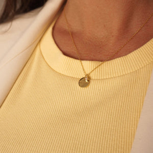Gold Round MAMA Necklace