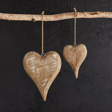 Load image into Gallery viewer, Wood Heart Ornament- Small