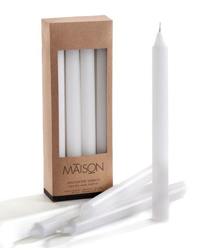 White Taper Candles