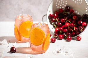 Feeling Spritzy Wine Spritzer | Cherries + Oranges + Pears