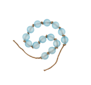 Blue Beach Glass Beads