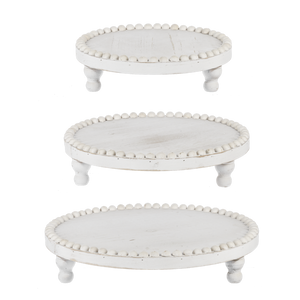 Whitewash Beaded Edge Tray