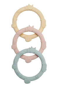 Pastel Wild Teething Ring Set