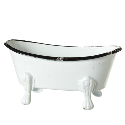 Black & White Enamel Bathtub