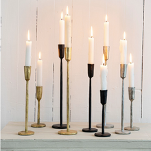 Load image into Gallery viewer, Luna Forged Candle Sticks- Silver