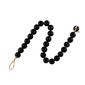 Black Glass Decor Beads