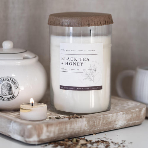 Black Tea + Honey Pillar Jar