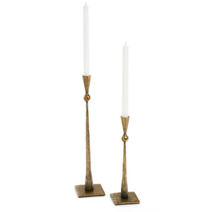 Hammered Antique Brass Candle Holders-2 Sizes