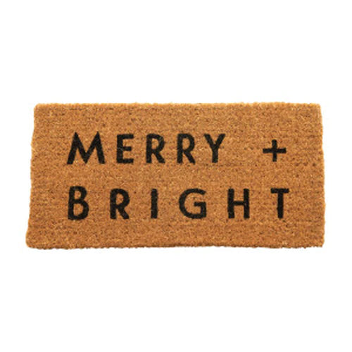 Merry + Bright Doormat *in store pickup only