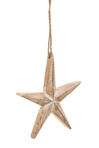 Hanging Wood Starfish